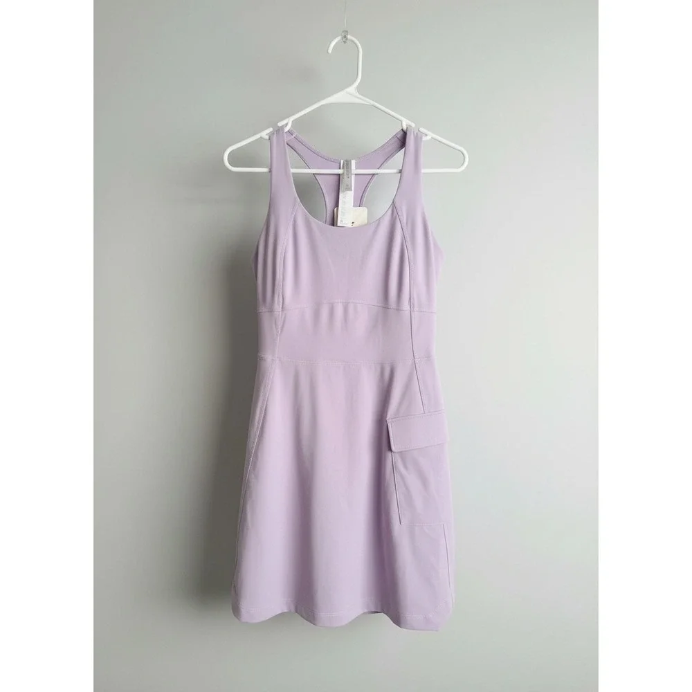 Fabletics One Active Dress Womens Medium Lavender Purple Cargo Pocket NWT - Picture 4 of 6